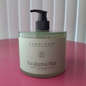 Sand + Fog EUCALYPTUS MINT Aromatic Liquid Hand Soap 15.7 fl oz Glass Bottle